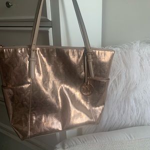 Michael Kors Rose Gold Logo Purse